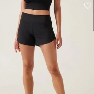 Athleta Women’s High Rise Run With It 2.5” Lined Short Size XL in Black